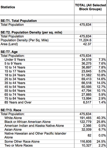Bridgeport basic demographics 1